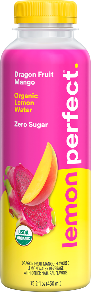Lemon Perfect Lemon Water, Dragon Fruit Mango, 15.2oz (Pack of 12)