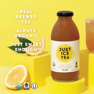 Just Ice Tea, Half Tea & Half Lemonade, 16oz (Pack of 6)