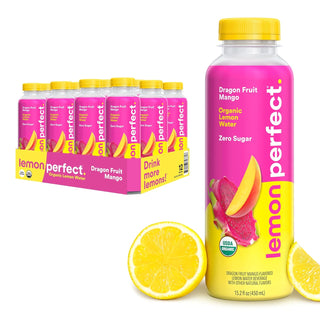 Lemon Perfect Lemon Water, Dragon Fruit Mango, 15.2oz (Pack of 12)