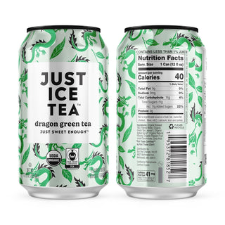 Just Ice Tea, Dragon Green Tea, 12oz (Pack of 12)