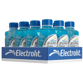 Electrolit ZERO Electrolyte Hydration Beverage, Blue Raspberry, 21oz (Pack of 12)