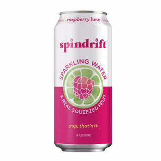 Spindrift Fruit Flavored Sparkling Water, Raspberry Lime, 16oz (Pack of 12)