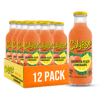 Calypso Lemonade, Southern Peach, 16oz (Pack of 12)