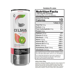 CELSIUS Sparkling Energy Drink, Kiwi Guava, 12oz (Pack of 12)