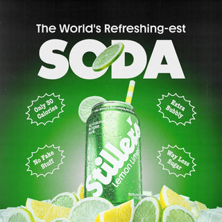 Stiller’s Soda, Lemon Lime, 12oz (Pack of 12)