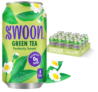 SWOON Sugar Free Iced Tea, Green Tea, 12oz (Pack of 12)