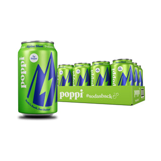 Poppi Prebiotic Soda, Alpine Blast, 12oz (Pack of 12)