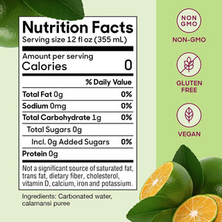 Sanzo Flavored Sparkling Water, Calamansi (Lime), 12oz (Pack of 12)