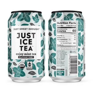 Just Ice Tea, Enjoy Mint Tea, 12oz (Pack of 12)