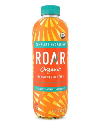 ROAR Complete Hydration Organic Drink, Mango Clementine, 18 oz (Pack of 12)