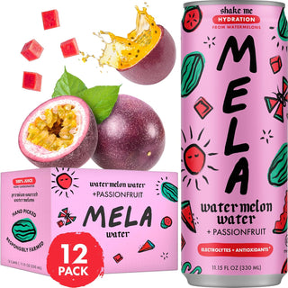 Mela Watermelon Water, Passionfruit, 330ml / 11.15 oz (Pack of 12)