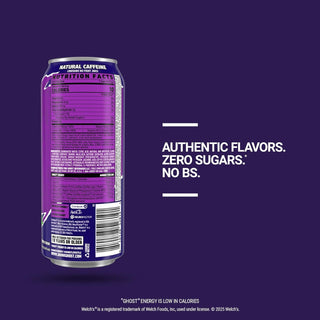 Ghost Energy Drink, Welch's Grape, 16oz (Pack of 12)