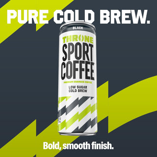 Throne Sport Cold Brew Coffee, Black, 11oz (Pack of 12)