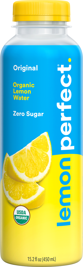 Lemon Perfect Lemon Water, Original Lemon, 15.2oz (Pack of 12)