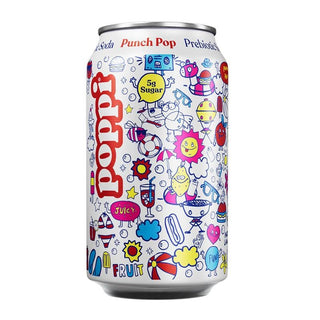 Poppi Prebiotic Soda, Punch Pop, 12oz (Pack of 12)