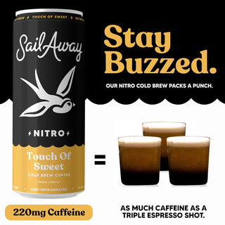 Sail Away Cold Brew Nitro Coffee, Touch of Sweet, 11.5oz (Pack of 12)