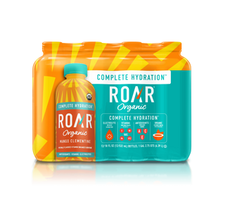 ROAR Complete Hydration Organic Drink, Mango Clementine, 18 oz (Pack of 12)