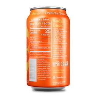 Poppi Prebiotic Soda, Orange , 12 oz (Pack of 12)
