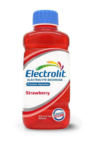 Electrolit Electrolyte Hydration Beverage, Strawberry, 21oz (Pack of 12)