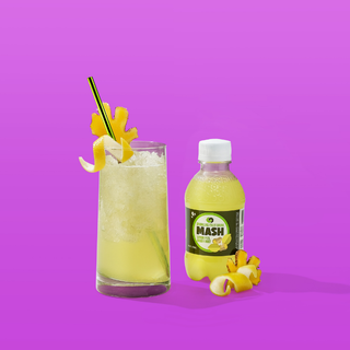 Mash Sparkling Fruit Drink, Lemon Peel Ginger Root, 16oz (Pack of 12)