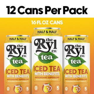 RYL Iced Tea, Half & Half, 16oz (Pack of 12)
