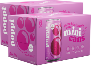 Poppi Prebiotic Soda, Doc Pop, 7.5oz Mini Cans - Multi-Pack