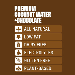 Once Upon a Coconut 100% Pure Coconut Water, Chocolate, 10.8oz (Pack of 12)