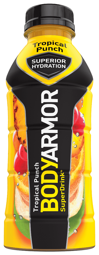 BodyArmor Electrolyte SuperDrink, Tropical Punch, 16 Oz (Pack of 12)