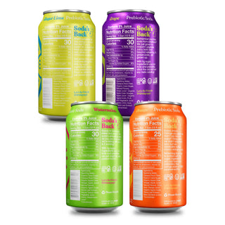 Poppi Prebiotic Soda, Beach Party Variety, 12oz (Pack of 12)