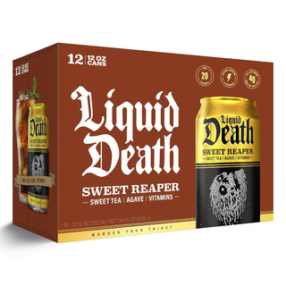 Liquid Death Iced Tea, Sweet Reaper, 12oz (Pack of 12)