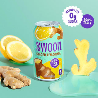 SWOON Sugar Free Lemonade, Ginger, 12oz (Pack of 12)
