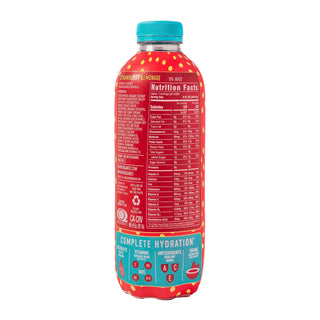 ROAR Complete Hydration Organic Drink, Strawberry Lemonade, 18 oz (Pack of 12)