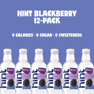 Hint Fruit-Infused Water, Blackberry, 16oz (Pack of 12)