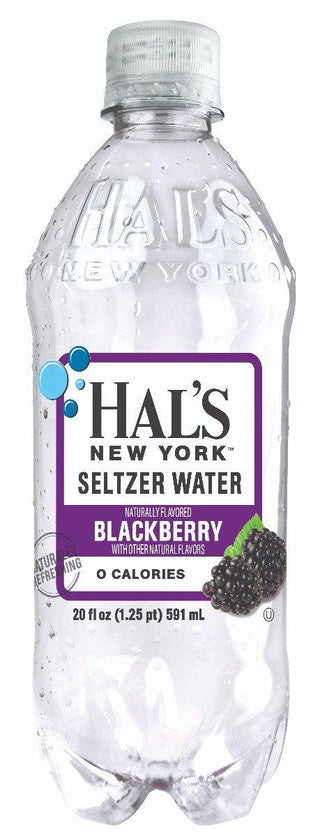 Hal's New York Seltzer Water Blackberry 20 Oz (24 Pack)