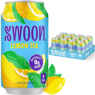 SWOON Sugar Free Iced Tea, Lemon, 12oz (Pack of 12)