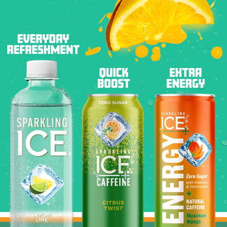 Sparkling Ice Flavored Sparkling Water, Lemon Lime, 17 oz (Pack of 12)