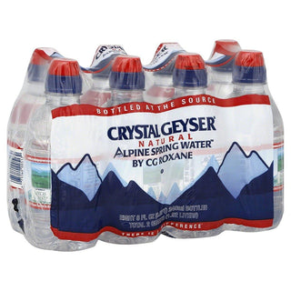 Crystal Geyser Natural Alpine Spring Water, 8 oz (Pack of 32)