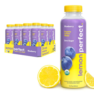 Lemon Perfect Lemon Water, Blueberry, 15.2oz (Pack of 12)