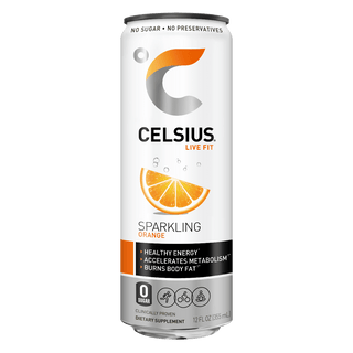 CELSIUS Sparkling Energy Drink, Orange, 12oz (Pack of 12)